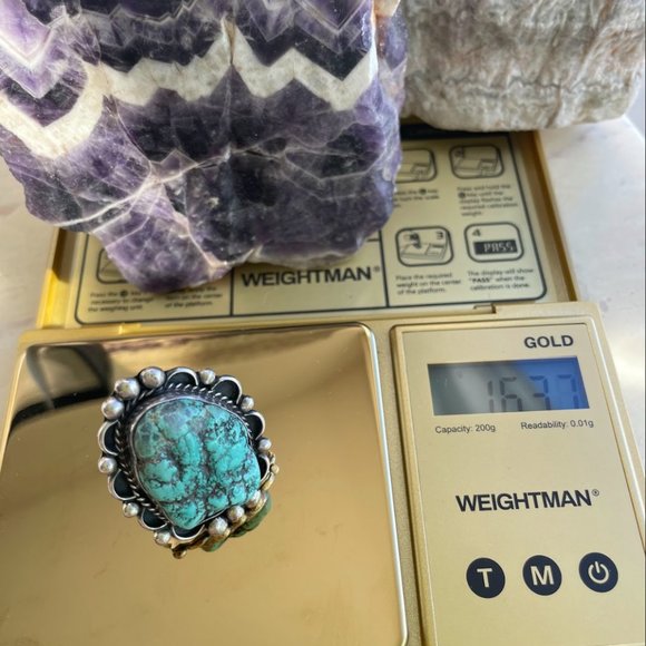 Rough Turquoise and Sterling Silver Ring - Picture 8 of 13